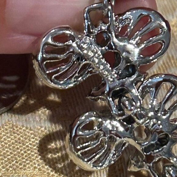 DODDS Purple Rhinestone Silver Link Statement NECKLACE/EARRINGS SET - Picture 11 of 11